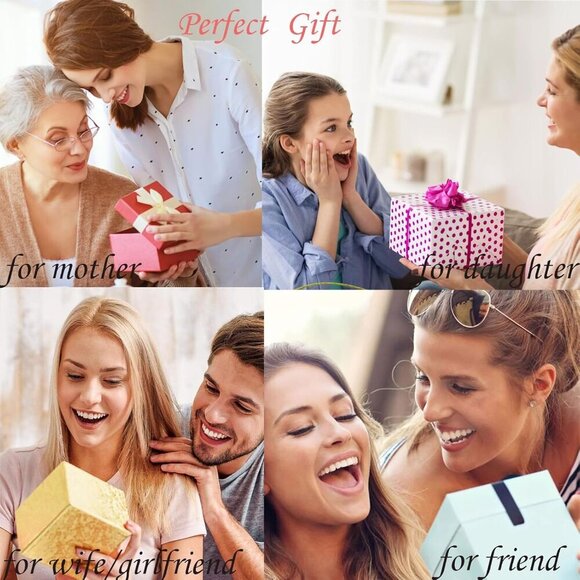 Gold Layered Necklace Set for Women Pearl Paperclip Chain Herringbone Jewelry - Picture 8 of 8